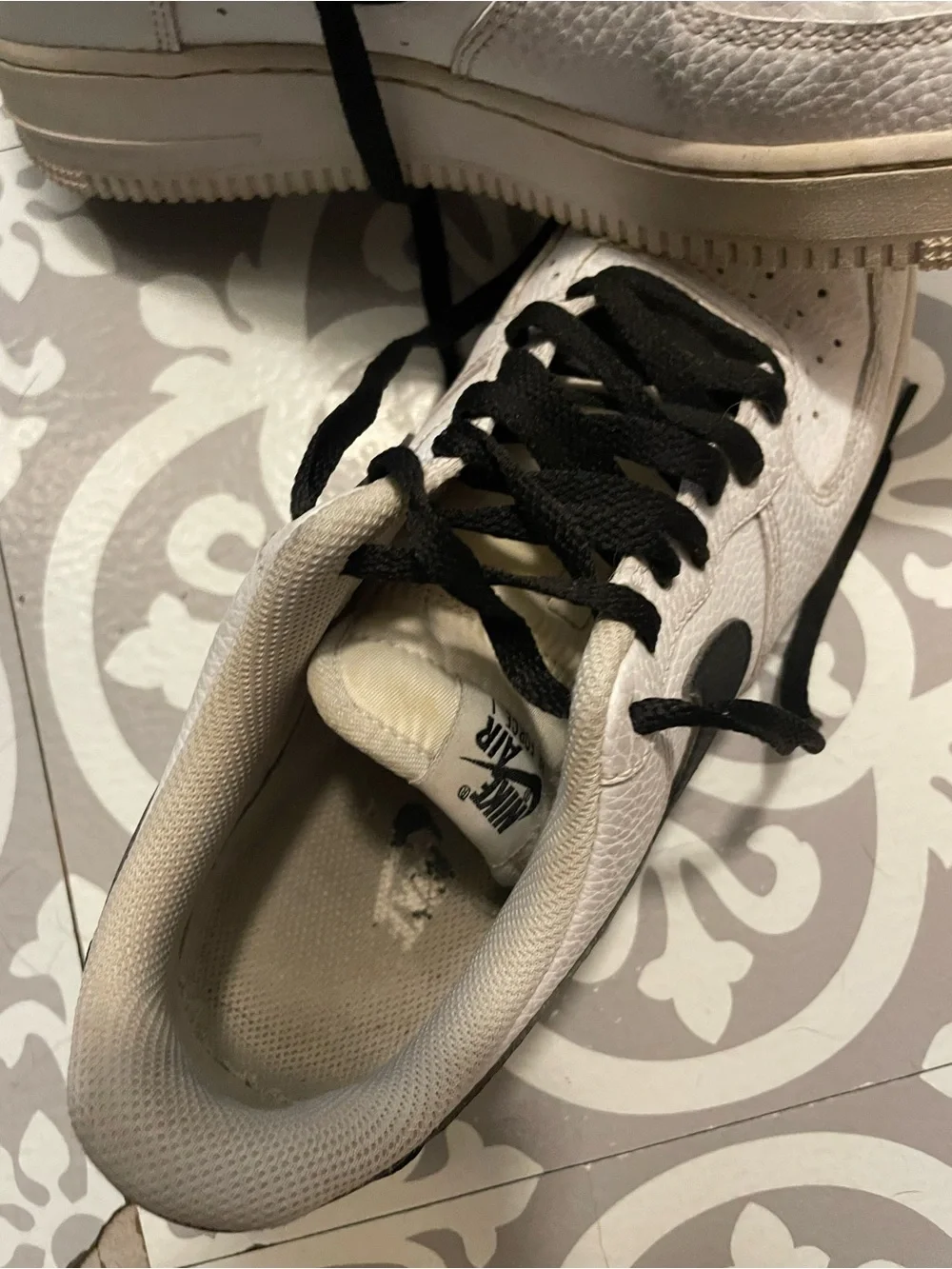 Nike White and Black (Air Force 1?)  Low-Top Sneakers - Picture 3 of 4